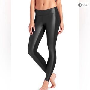 Athleta faux leather Black Leggings